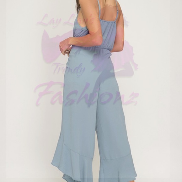 Cami Woven Jumpsuit- MISTY BLUE - Picture 4 of 4
